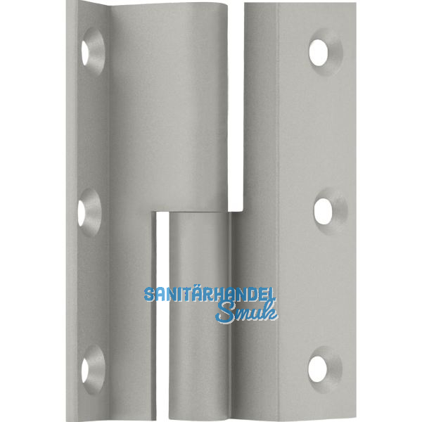 M�belband Kr�pfung D, Zylinderkopf links, 50x33 mm, Messing vernickelt matt