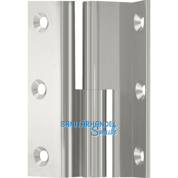 M�belband Kr�pfung D, Zylinderkopf rechts, 50x33 mm, Messing vernickelt poliert