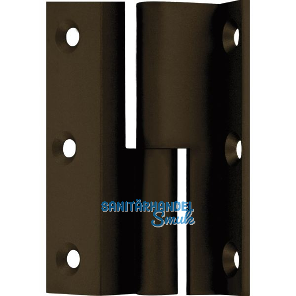 M�belband Kr�pfung D, Zylinderkopf rechts, 50x33 mm, Messing br�niert