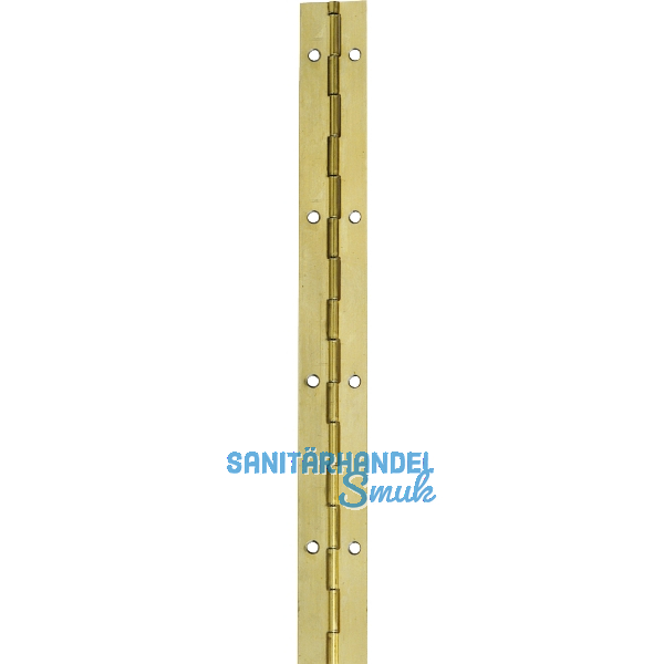 Stangenscharnier gebohrt 3500 x 40 mm, Stahl vermessingt