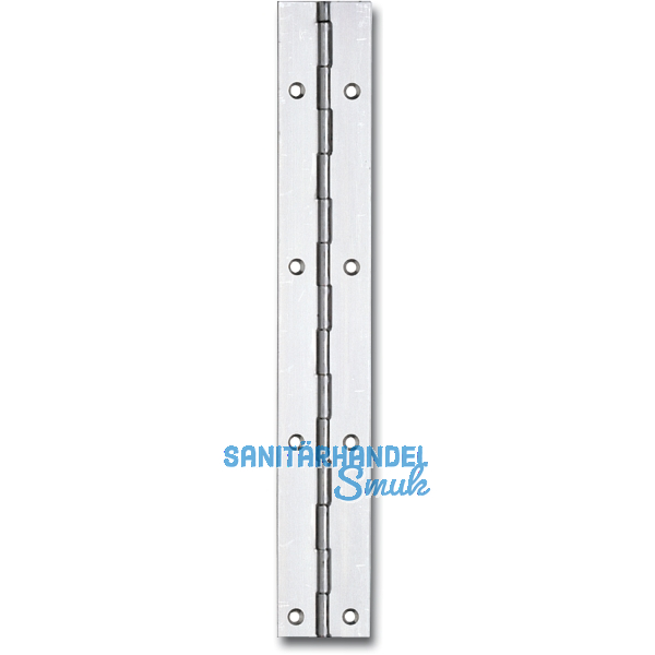 Stangenscharnier gebohrt 3500 x 40 mm, Stahl vernickelt