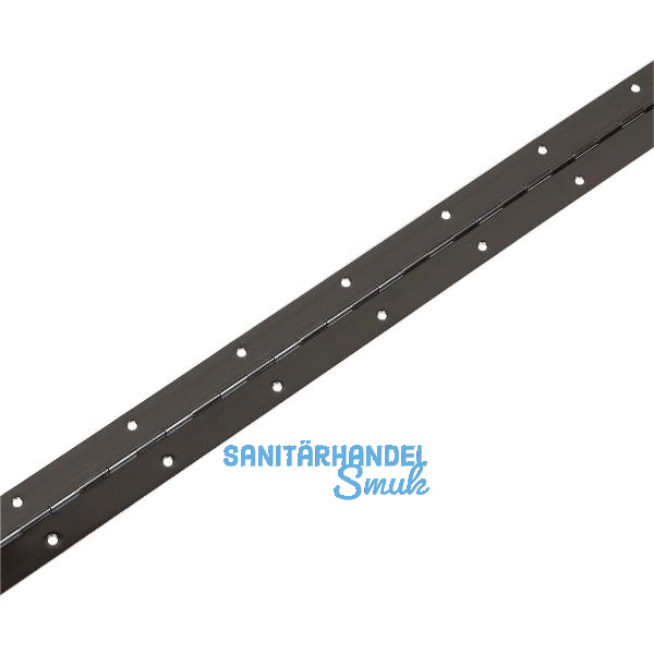 Stangenscharnier gebohrt 3500 x 32 mm, Stahl schwarz- br�niert