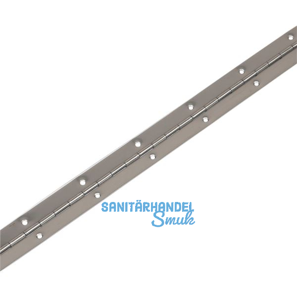 Stangenscharnier gebohrt 3500 x 40 mm, Edelstahl 1.4301