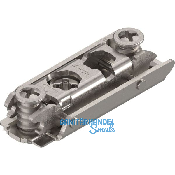 BLUM CLIP Exzenter Montageplatte gerade, Stahl, Systemschraube, Distanz 0 mm