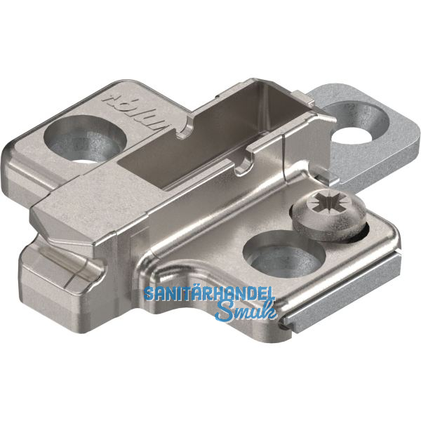 BLUM CLIP Kreuzmontageplatte, Zink, Systemschrauben Distanz 3 mm