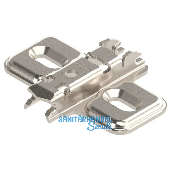 BLUM CLIP Kreuzmontageplatte Langloch, Stahl, Schrauben, Distanz 0 mm