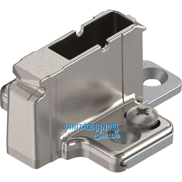 BLUM CLIP Kreuzmontageplatte, Zink, Systemschrauben Distanz 18 mm