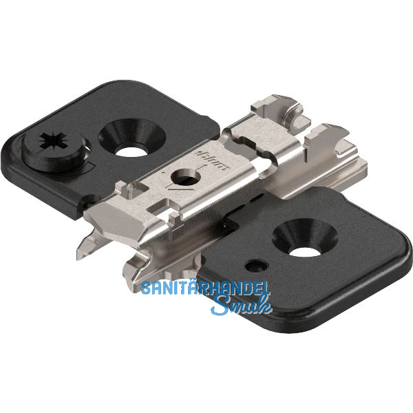 BLUM CLIP ONYX Exzenter Kreuzmontageplatte, Stahl, Schrauben, Distanz 0 mm