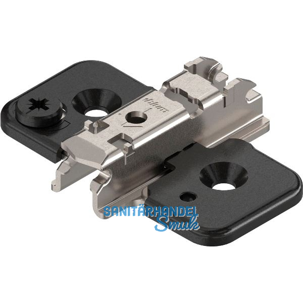 BLUM CLIP ONYX Exzenter Kreuzmontageplatte, Stahl, Schrauben, Distanz 3 mm