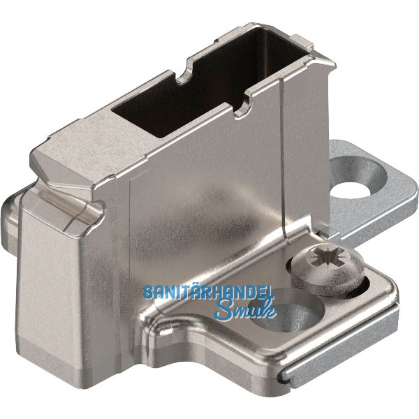 BLUM CLIP Kreuzmontageplatte, Zink, Schrauben, Distanz 18 mm