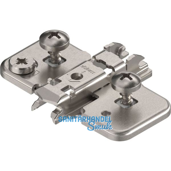 BLUM CLIP Exzenter Kreuzmontageplatte, Zwillingsanschlag, Stahl, EXPANDO, D: 0mm
