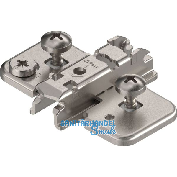 BLUM CLIP Exzenter Kreuzmontageplatte, Zwillingsanschlag, Stahl, EXPANDO, D: 3mm