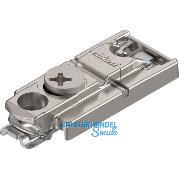 BLUM CLIP Exzenter Montageplatte gerade, Zink, Schrauben, Distanz 0 mm