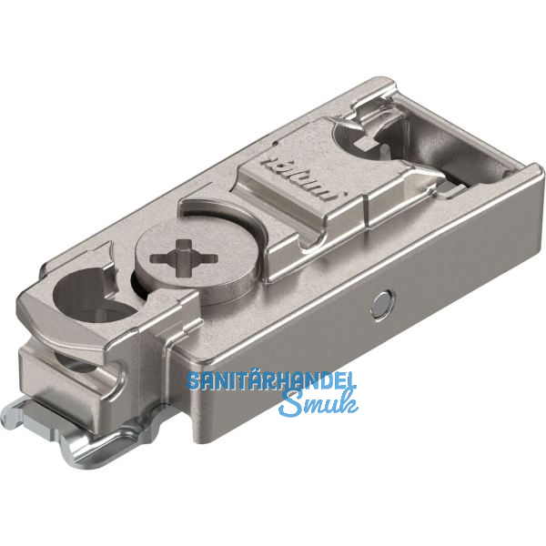 BLUM CLIP Exzenter Montageplatte gerade, Zink, Schrauben, Distanz 3 mm