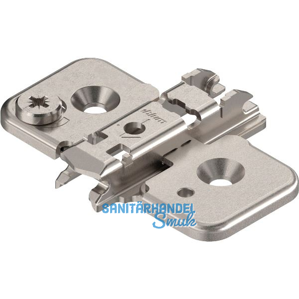 BLUM CLIP Exzenter Kreuzmontageplatte, Stahl, Schrauben, Distanz 0 mm