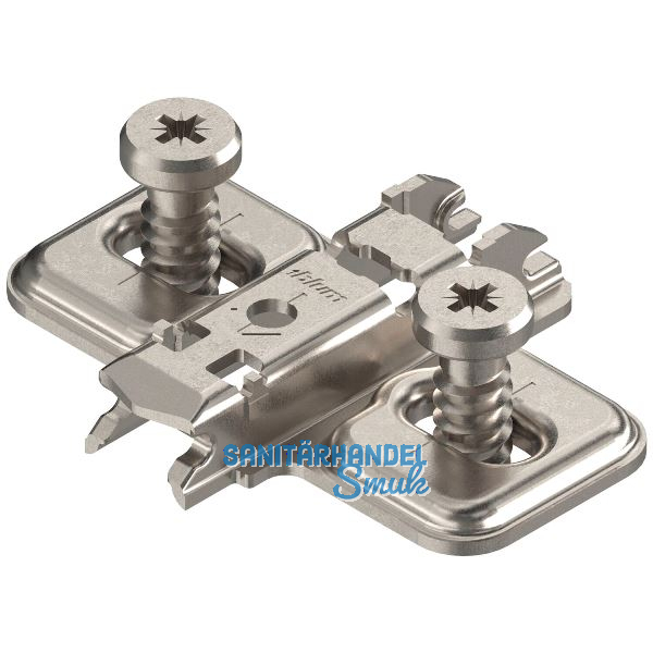 BLUM CLIP Kreuzmontageplatte Langloch, Stahl, Systemschrauben, Distanz 0 mm