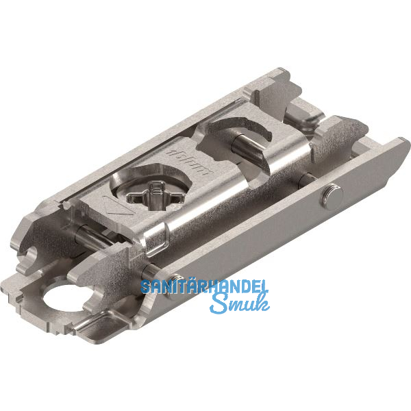 BLUM CLIP Exzenter Montageplatte gerade, Stahl, Schrauben, Distanz 0 mm