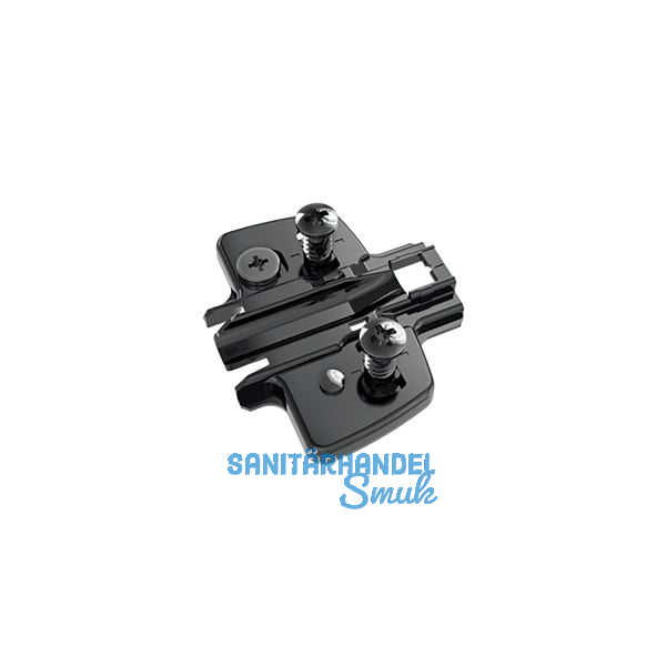 HETTICH Exzenter Kreuzmontageplatte, Systemschraube, Distanz 5 mm, schwarz