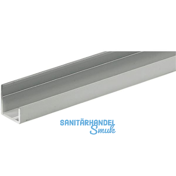 HETTICH Schiebet�r-Abschlussleiste U T�rst�rke 15-16 mm 2500 mm, Aluminium