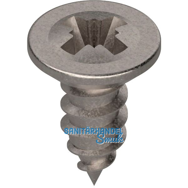 BLUM Blechschraube Senkkopf, 3,53x9,5 mm, PZ, Stahl vernickelt