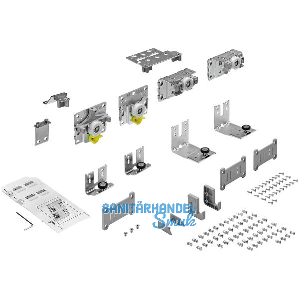 HETTICH TopLine L Schiebet�rbeschlag-Set 1500 x 2600, 2-t�rig 10-16 mm, rechts