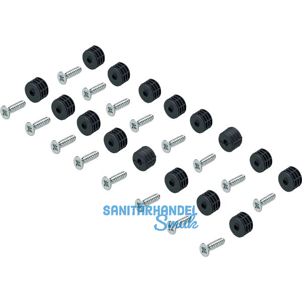 HETTICH TopLine L - D�nnt�r Set, Kunststoff schwarz / Stahl verzinkt