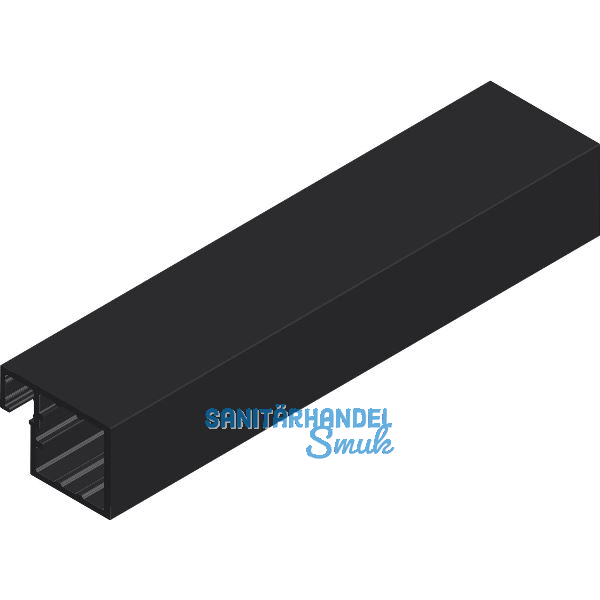 CINETTO Aluminium Glasrahmenprofil ANKOR-30, L 6100 mm, schwarz eloxiert