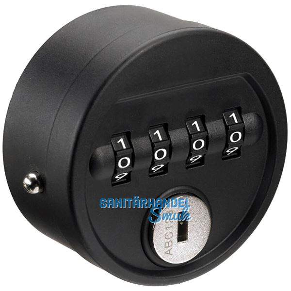 HETTICH Zahlenschloss 60 Fixcode, Zamak/Kunststoff schwarz