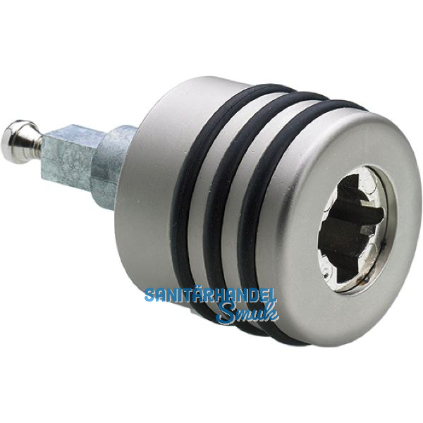 HETTICH PRESTIGE 2000 Zylinder-Drehgriff Typ 47.5 rechts, vernickelt matt