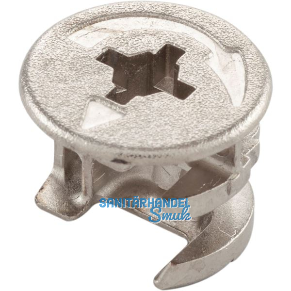 HETTICH RASTEX 15 Exzenter mit Abdeckrand, Plattenst�rke 29 mm vernickelt