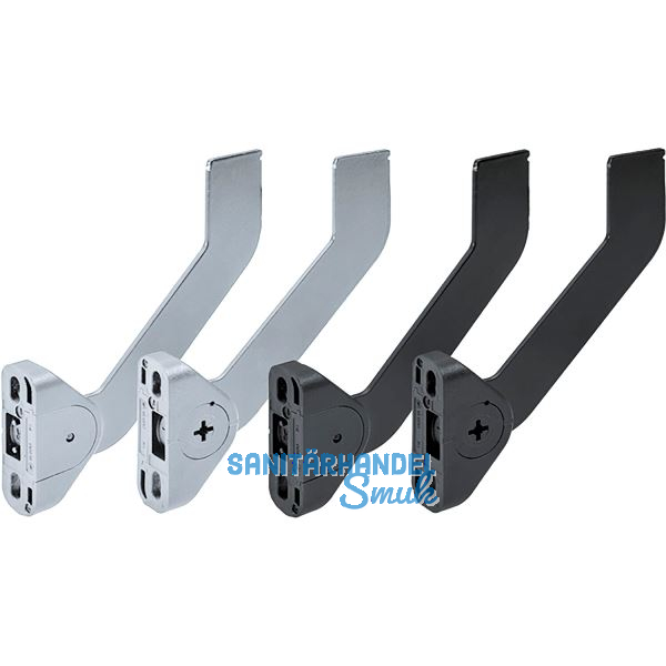 HETTICH Blendenst�tze einstellbar, Stahl Alu-Finish, links/rechts