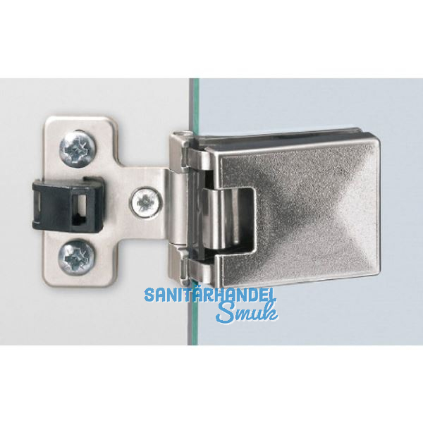 HETTICH Glast�rscharnier ET 5150 Z, Glas bis 6,3 mm; 40x30 mm, Zink vern. matt