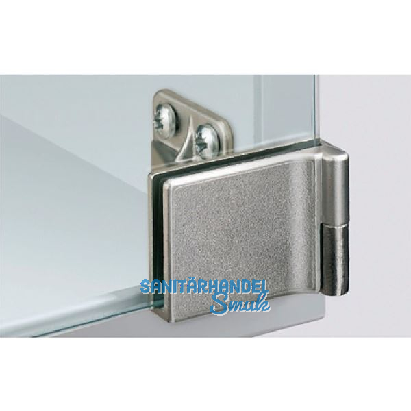 HETTICH Glast�rscharnier ET 5160 Set, Glas bis 6,3 mm; 43x30 mm, Zink vern. matt