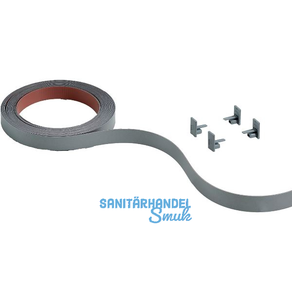 HETTICH SlideLine M Farbset zu vorlaufendem Laufprofil 16mm silber, 2500 mm