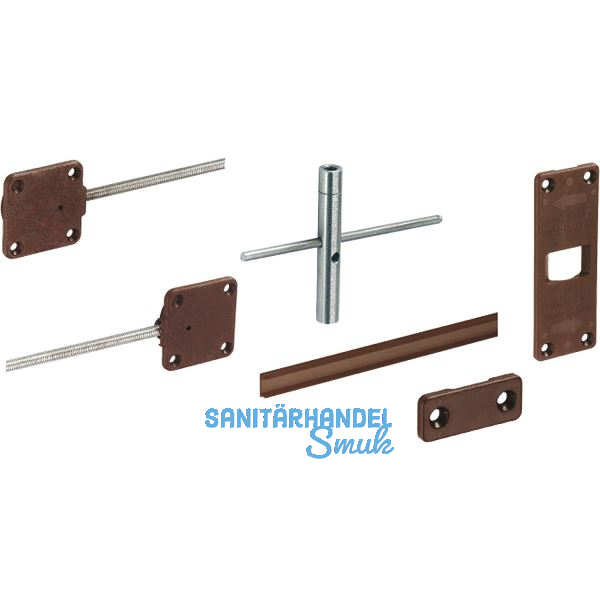 HETTICH Ausrichtbeschlag Kunststoff braun, T�r- / Fronth�he max. 2600 mm