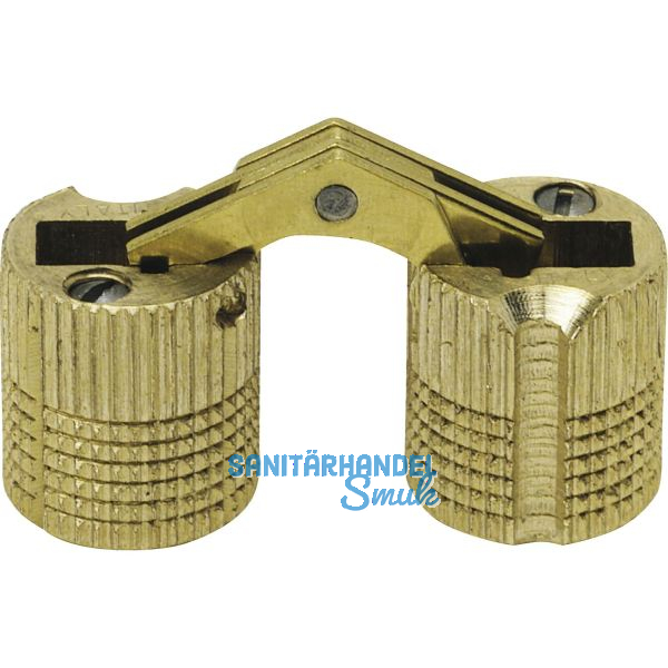 Exakt Einbohr-Scharnier Bohr � 18 mm, �W 180�, Messing blank