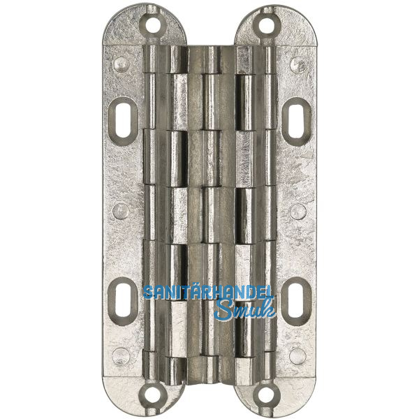 MICRON Sepa Einlass-Scharnier, 52x18 mm, �W 180 Grad, Messing vernickelt matt