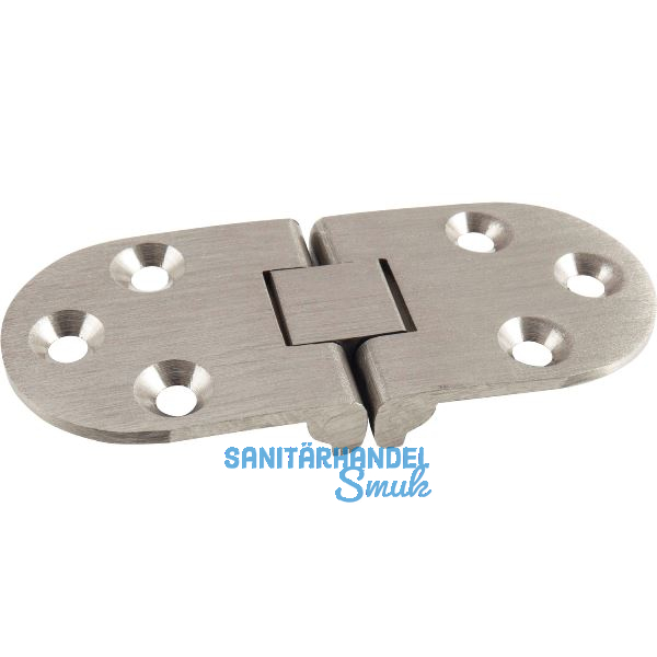 SISO Tischscharnier, 30x72 mm, �W 180�, Messing Edelstahl Effekt