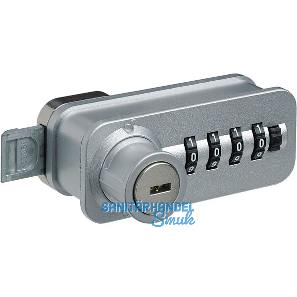 HETTICH Zahlenschloss mit Schn�pper - Fixcode, rechts, Stahl/KS verchromt matt