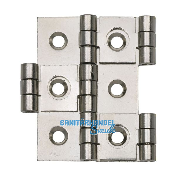 CHARMAG Paravantscharnier, 50x21 mm, Holzst�rke 15 mm, Messing nickel matt