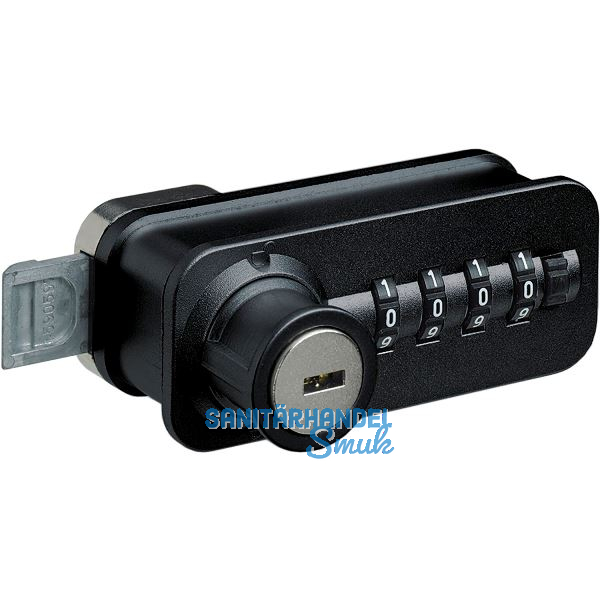HETTICH Zahlenschloss mit Schn�pper - Fixcode, links, Stahl/KS schwarz