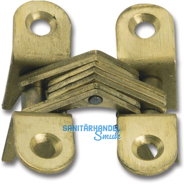 METALURGIA Vici Einbohr-Scharnier, 65x13 mm, �W 180�, Messing blank