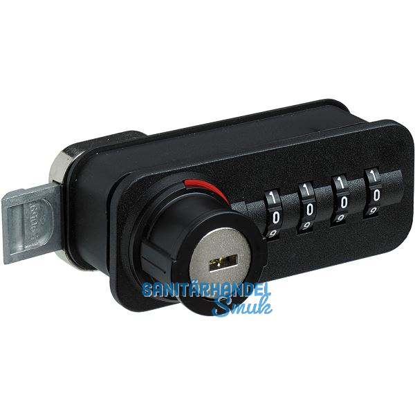 HETTICH Zahlenschloss mit Schn�pper - Freecode, Lade, Stahl/KS schwarz