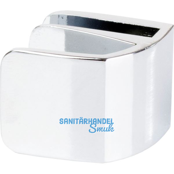 SISO Glast�rgriff Square, Glas 4-6 mm; 32,5x26 mm, Zink verchromt