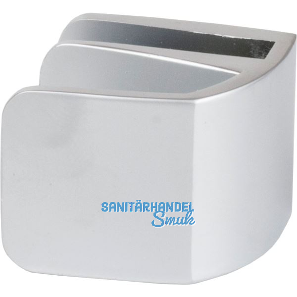 SISO Glast�rgriff Square, Glas 4-6 mm; 32,5x26 mm, Zink verchromt matt
