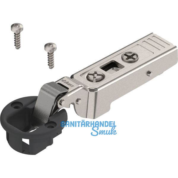 BLUM CLIP top Glast�rscharnier 94�, 9,5mm gekr�pft mit Feder, Schrauben