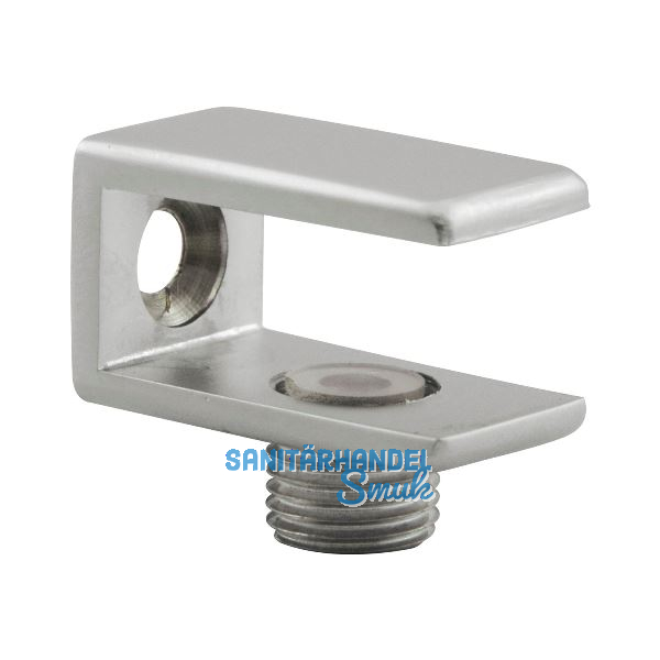 FONSEGRIVE Glastablar-Klemmtr�ger Perugia, Glas 6-10 mm, Zamak verchromt matt