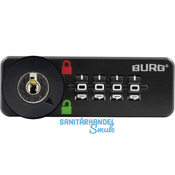 BURG Zahlenschloss sPinLock510 DIN-rechts ohne Riegel, schwarz