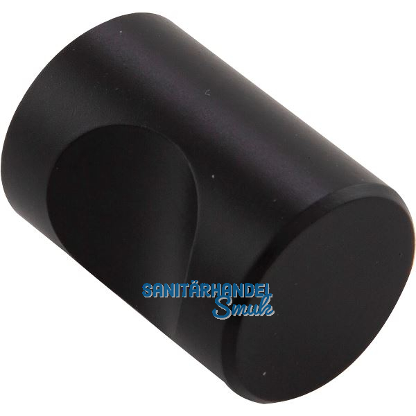 Knopf Alasco � 18 mm, Tiefe 24 mm, Aluminium schwarz matt
