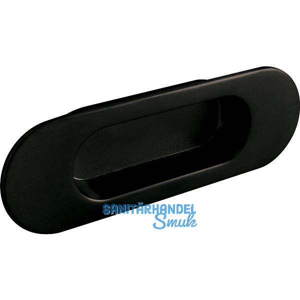 Muschelgriff Zalya Breite 110 mm, Einlassma� 68 x 25 mm,ZN schwarz matt lackiert